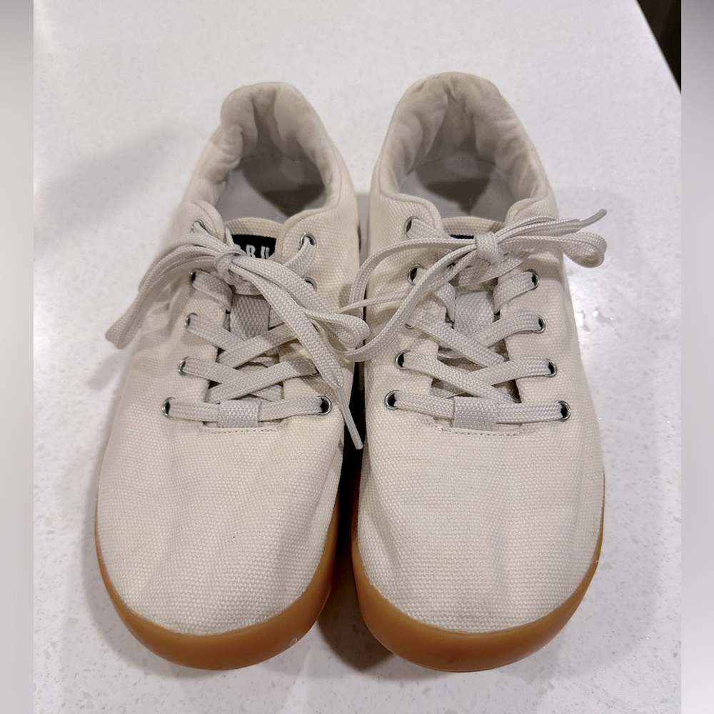 NoBull Project Ivory Gum Canvas Trainer, Size 7.5 women’s, size 6 men’s.